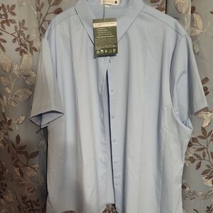 Tolovic Light Blue Women Casual Button Down Shirt